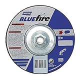 Norton Blue Fire Plus Fast Cut Depressed Center Abrasive Wheel, Type 27, Zirconia Alumina and Alumin