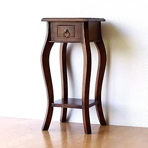 お気にいる 花台 木製 スリム アンティーク 天然木 マホガニー フラワースタンド コンソールテーブル マホガニーの花台 B フラワースタンド 園芸ラック Tomartrust Org