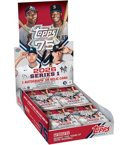 Amazon.co.jp: 2026 Topps Baseball Series 1 ホビーボックス - 75周年