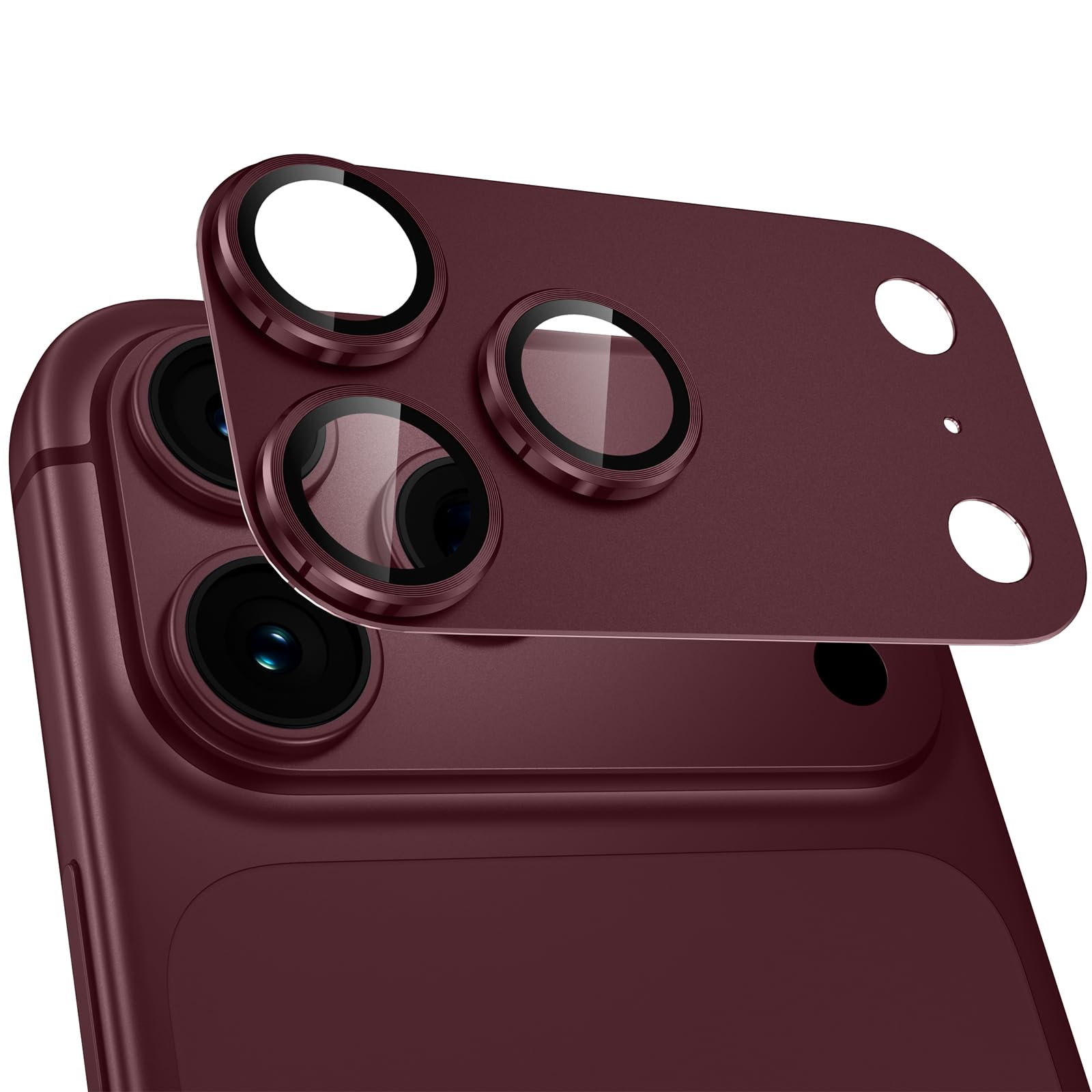Woxuyee カメラフイルム iPhone 18 Pro 用 カメラ保護 全面保護 9H強化ガラス アルミ製 アイフォン18プロ レンズカバー | いphone18pro カメラカバー 耐衝撃 黒縁取り フラッシュ干渉なし 超高透過率 18ぷろカメ