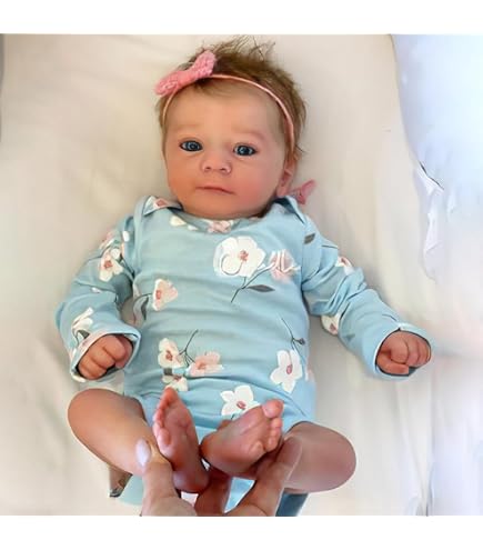 18 Inch Reborn Baby Doll – Realistic Silicone Body, Handmade Lifelike Newborn, Comes With Clothes & Accessories