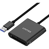 Unitek USB3.1 マルチカードリーダー 3スロット搭載 SD・TF/microSD・コンパクトフラッシュ/CFカードリーダー 3 枚のカードを同時に読み取る 高耐久アルミ合金 3in1外付けカードリーダー 高速 データ読取 データ移行 コン