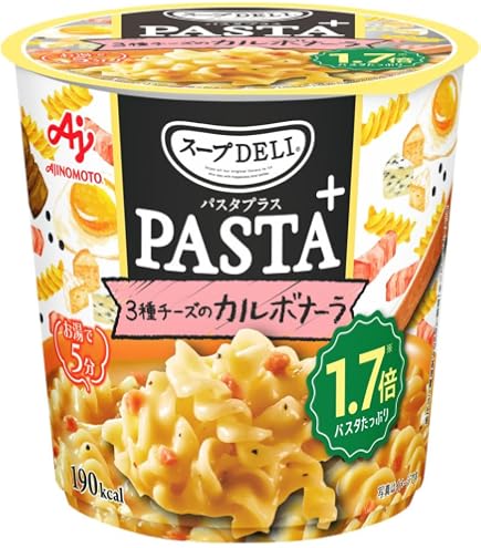 スープDELI 10箱まとめ売り 完熟トマトのパスタ＆3種チーズのカルボナーラ＆ Amazon | 味の素 スープDELI PASTA＋ 3種のチーズのカルボナーラ 48.2g