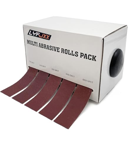 Emery Cloth Roll 150 240 320 400 Grit Abrasive Sandpaper Roll, 4 Rolls Sandpaper