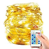 YMing　ledイルミネーションライト　USB充電式　コントローラ付き　銅線ワイヤー　ストリングライト　IP65防水　10m100球　結婚式/パーティー/クリスマス　電飾