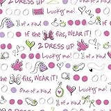 York Wallcoverings Walt Disney Kids II Dress Up Wallpaper Memo Sample, 8-Inch x 10-Inch, White/Pink/