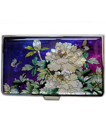 Amazon.co.jp: 螺鈿細工 鳳凰/陰陽マーク ステンレス製 名刺入れと