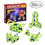 fantastoy磁気タイル30個磁気Construction Toysブルーandグリーン創造性Beyond想像力、インスピレーション、Recreational、教育、従来