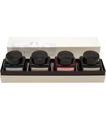 Amazon | 限定 万年筆ボトルインク 30ml 色彩雫4色セット【残月】 INK