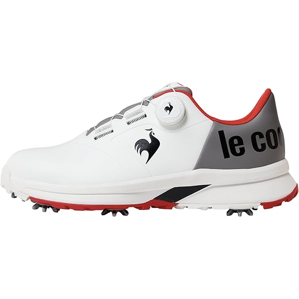 極美品✨ルコック ゴルフシューズ シルバー BOA 22.5 3E le coq sportif GOLF（ルコックスポルティフゴルフ）の「ダイヤル式