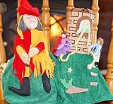 布絵本　布人形 変身人形 フリップオーバードール ラプンツェル&バイドパイパー ハーメルンの笛吹き男 童話の世界　　人形劇　　　幼児教育