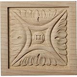 Ekena Millwork ROS03X03X00MDAL Small Middlesborough Rosette, 3-Inch x 3-Inch x 5/8-Inch, Alder [並行輸入