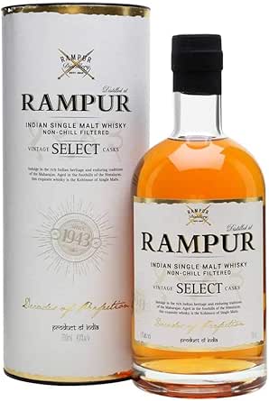 Amazon Co Jp ランプール ヴィンテージ セレクト カスクス インディアンウイスキー 43度 750ml シングルモルト ノンチルフィルタード インド Rampur 食品 飲料 お酒