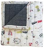 Pehr Designs Big Top Quilted Blanket Blue [並行輸入品]