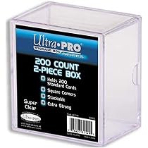 Ultra PRO 250-Count Trading Card Storage Boxes - 4 Pack Of Clear 2-Piece Tuck Boxes