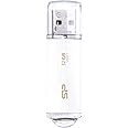 シリコンパワー USBメモリ 32GB USB3.1 & USB3.0 ヘアライン仕上げ Blaze B02 ホワイト SP032GBUF3B02V1WJB