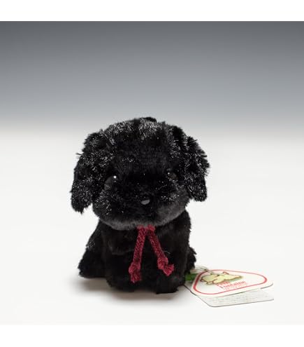 Amazon.co.jp: Faithful Friends リアルな犬のぬいぐるみ 黒パグ