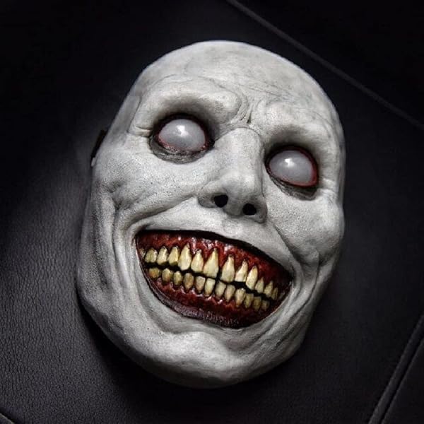 Amazon.co.jp: 怖いハロウィンマスク 笑顔の悪魔 ホラー 怖い不気味な 