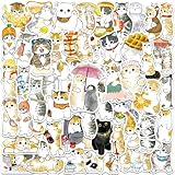 VEAGIA 猫ステッカー セット 62個 猫防水 ステッカー 車 バイク ヘルメット スケートボード ギター等 カラード