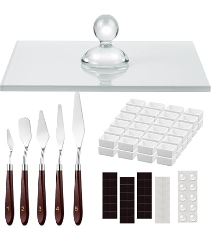 Artisan's Watercolor Paint Making Tools Kit - Glass Muller, Grinding Plate, Palette Knife, Half Pans, Travel Bag For Handmade Paints - View #6