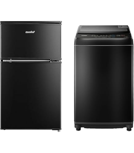 Amazon.co.jp: 【家電セット 2点】 コンフィー(COMFEE') 冷蔵庫132L黒+