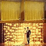 GLADLE 3MX2M 224LEDs クリスマスパーティー、ワードローブ、結婚式、学園祭、ガーデンパーティー、屋内外装飾用、LEDイルミネーション 飾りスター 防水国際基準IP65 LED カーテ
