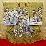 【兜・宝尽くし・松・鶸茶（ひわちゃ）】 男児　初着　祝着 のしめ 産着 男の子のお宮参り着物 高級 フードセットプレゼント付
