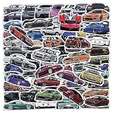 100枚スポーツカーステッカーセット おしゃれブランドスポーツカー シール 車のデカール 防水アウトドア ステッカーパック DIY 素材 ギター 車 自転車 水筒 スケート 携帯ノート スーツケース 子供 学生 ギフト 誕生日 プレゼント 贈り物