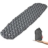FIELDOOR ウルトラライト エアーマット 【グレー】 190×58×5cm 撥水加工 TPUコーティング コンパクト 軽量 登山 キャンプ ツーリング