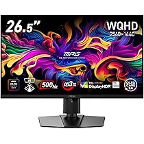 MSI QD-OLED ゲーミングモニター 360hz 26.5インチ Amazon.co.jp: MSI QD-OLED ゲーミングモニター MPG 271QRX QD