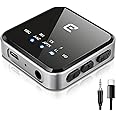 Eletoker Bluetooth 5.2 トランスミッター レシーバ ー aptx-LL aptX HD aptX-Adaptive対応 ハンズフリー通話対応 低遅延 受信機 送信機 一台二役 2台同時接続 小型 ブルートゥース