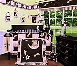 SISI Baby Girl Boutique - Brown Pink Bear and Moon 13 PCS Crib Bedding Set by Sisi [並行輸入品]