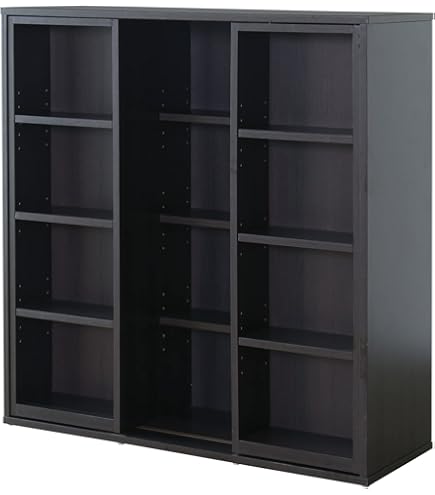 Amazon｜スライド本棚 幅90 全段B6 スライド式 コミック収納 奥行34 高