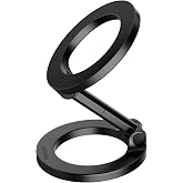 MaGdget Stand 2 / マジェット スタンド 2 MagSafe対応 マグネット 360°回転 スマホホルダー 角度調整 マルチスタンド 車 車載ホルダー 折り畳み式 ヒンジ調整工具付き リニューアル版 (Black)