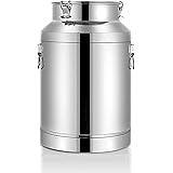 201 ステンレススチールミルク缶、高耐久ワインペール輸送バケットミルクジャグオイルバレル乳製品ポットティーキャニスター密封蓋付き液体固体ストレージ