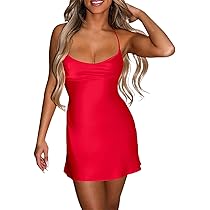 Amazon.co.jp: 女性のサテンのミニ ドレス セクシーな