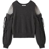 Amazon | [スナイデル] シースルーショルダーニットプルオーバー