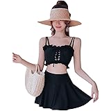 Amazon タンキニ 水着 レディース ビキニ 体型カバー 韓国 ハイウエスト スカート 大きいサイズ 露出控えめ 夏 海 ビーチ プール リゾート ガーリー 可愛い 10代 代 30代 海外旅行 ビキニ セパレーツ 通販