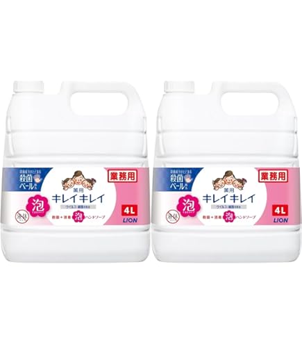 Amazon.co.jp: ライオン キレイキレイ薬用泡ハンドソープ 無香料 4L×3