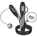 VOLTRX エア縄跳び カウンター付 なわとび トレーニング用 2way跳び式 液晶デバイス 運動量表示 カロリー記録 ダイエット 室内 室外 自宅 職場 トレーニング