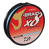 (14kg, Island Blue) - Daiwa J-Braid 150M 8-Strand Woven Round Braid Line
