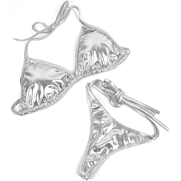 Amazon.co.jp: [Julius]ゴールドメタリック Tバック三角マリンビキニ