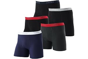 Hanes ボクサーパンツ(5枚組) 抗菌防臭 清潔 防臭効果 前開き 5PボクサーパンツHM6ES703Jメンズ