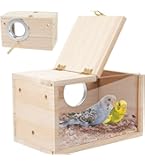 インコセキセイインコ巣箱 Amazon.co.jp: Asdays 巣箱 インコ 鳥の巣 繁殖ボックス 繁殖箱 鳥かご