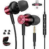 【業界新登場】イヤホン 有線 マイク付き 3.5mmジャック HIFI音質 ノイズキャンセリング イヤフォン 通話対応 重低音 パソコン PC 用 カタル型 磁気 iPhone SE/6/6s/iPad/ipod/PS5/AQUOS sense8 7