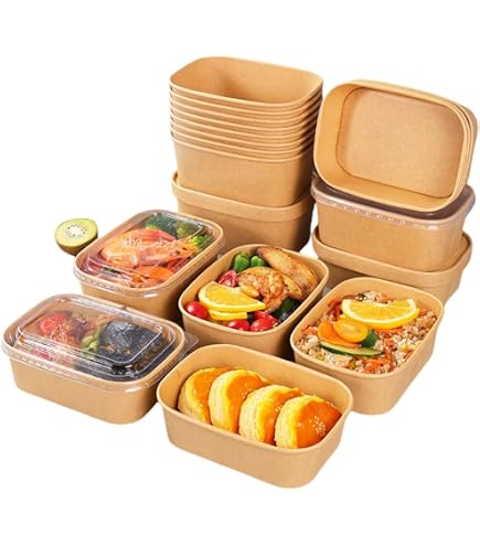 Amazon.co.jp: 使い捨て食器 紙食器 使い捨て弁当箱 フードパック