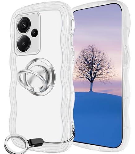 Amazon.co.jp: Xiaomi POCO F7 ケース クリア ウェーブ TPU波状の