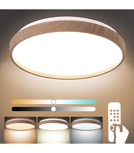 Amazon.co.jp : LEDシーリングライト 6畳 -8畳リモコン付 無段階調光