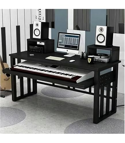 Amazon | ブラック x 1台 「幅サイズアップ リニューアル」LYYL 88鍵盤
