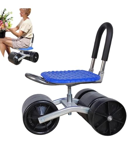 園芸用車輪付き器具 大きなホイール Amazon.co.jp: 農作業椅子 車輪付き 360°回転 背もたれ付き 高さ調節